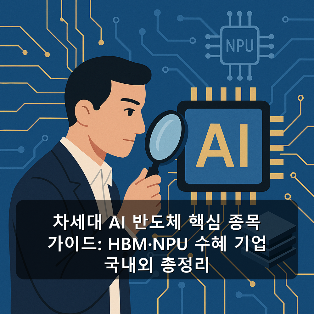 차세대 AI 반도체 핵심 종목 가이드: HBM·NPU 수혜 기업 국내외 총정리