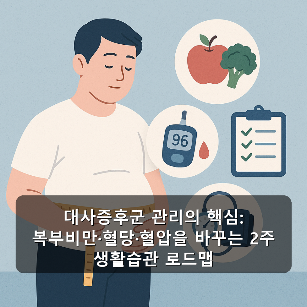 대사증후군 관리의 핵심: 복부비만·혈당·혈압을 바꾸는 2주 생활습관 로드맵