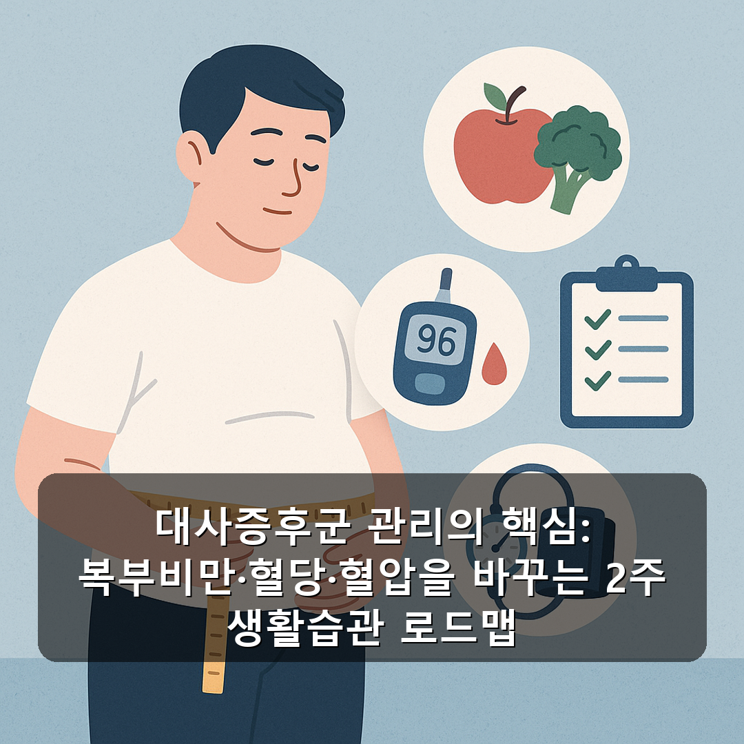 대사증후군 관리의 핵심: 복부비만·혈당·혈압을 바꾸는 2주 생활습관 로드맵