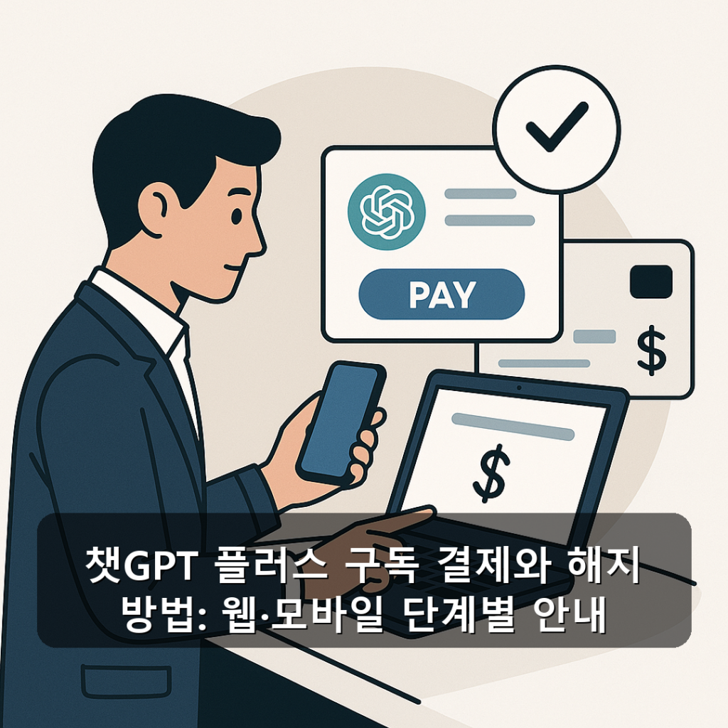 챗GPT 플러스 구독 결제와 해지 방법: 웹·모바일 단계별 안내