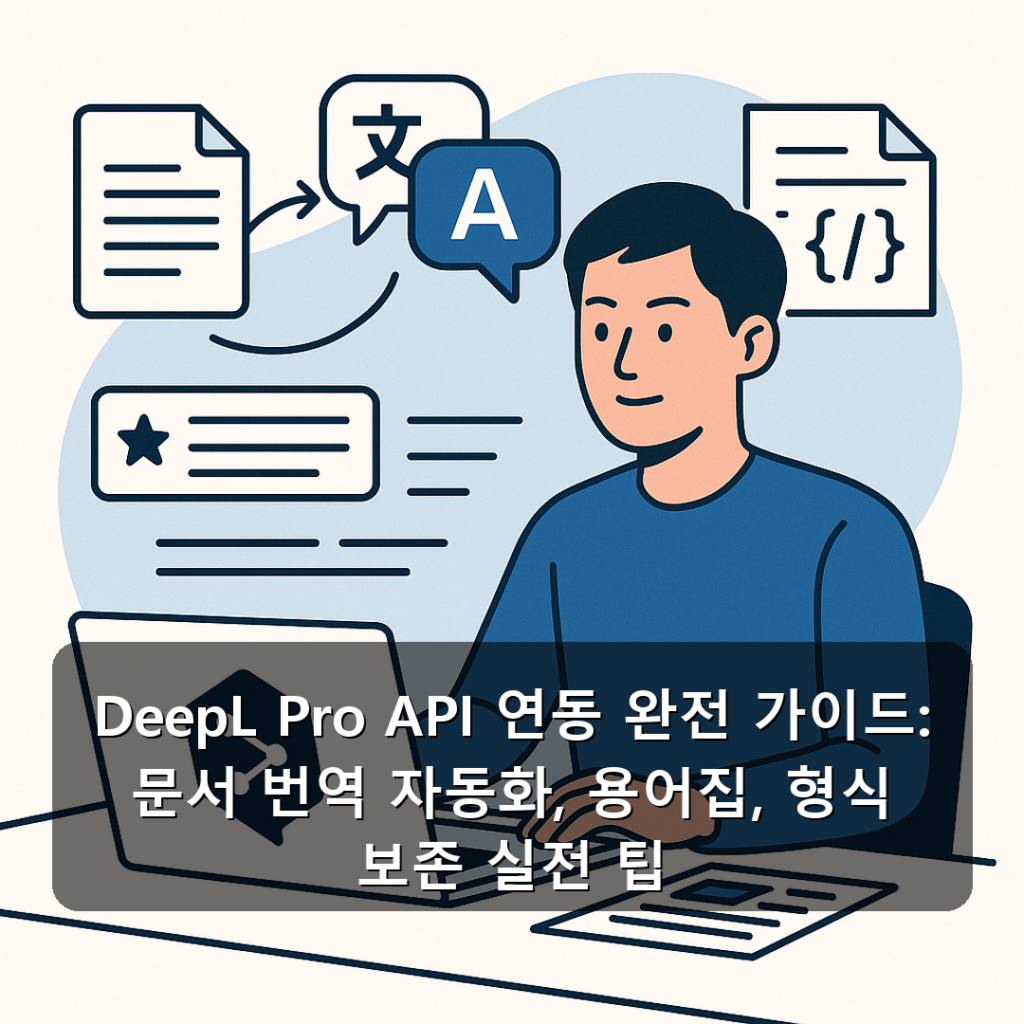 DeepL Pro API 연동 완전 가이드: 문서 번역 자동화, 용어집, 형식 보존 실전 팁