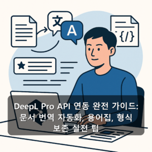 DeepL Pro API 연동 완전 가이드: 문서 번역 자동화, 용어집, 형식 보존 실전 팁