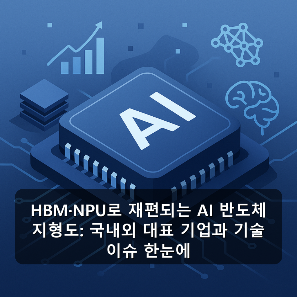 HBM·NPU로 재편되는 AI 반도체 지형도: 국내외 대표 기업과 기술 이슈 한눈에