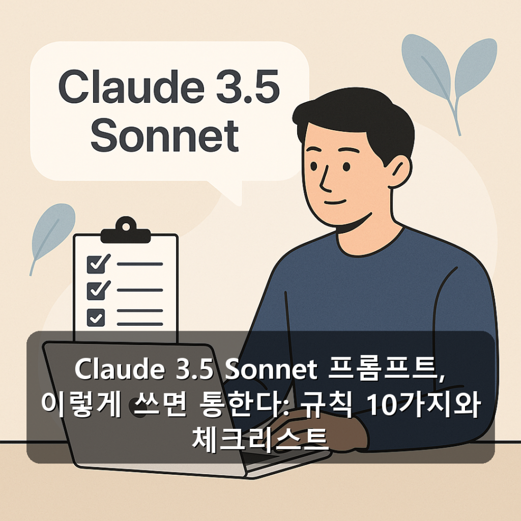 Claude 3.5 Sonnet 프롬프트, 이렇게 쓰면 통한다: 규칙 10가지와 체크리스트