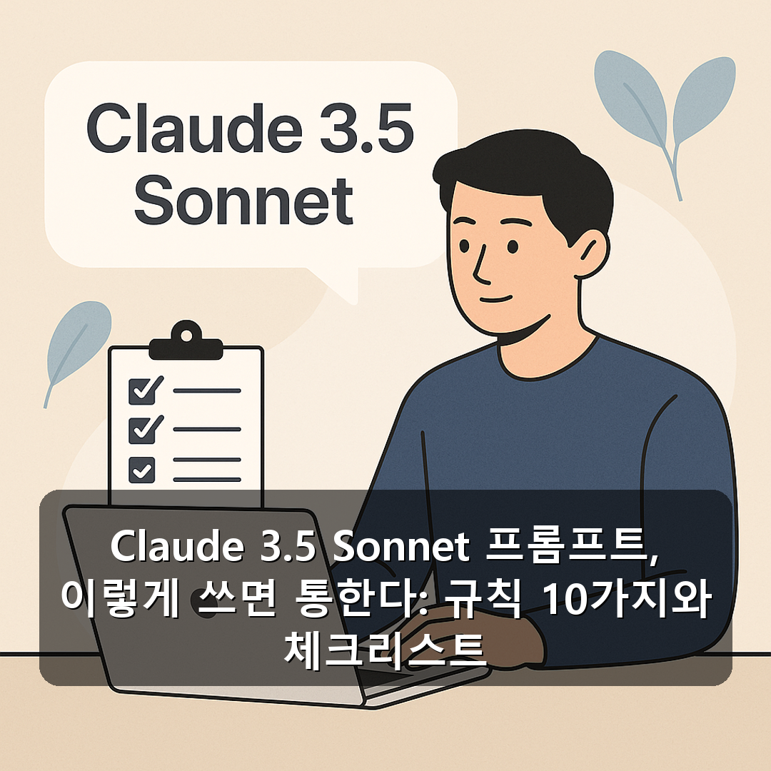 Claude 3.5 Sonnet 프롬프트, 이렇게 쓰면 통한다: 규칙 10가지와 체크리스트