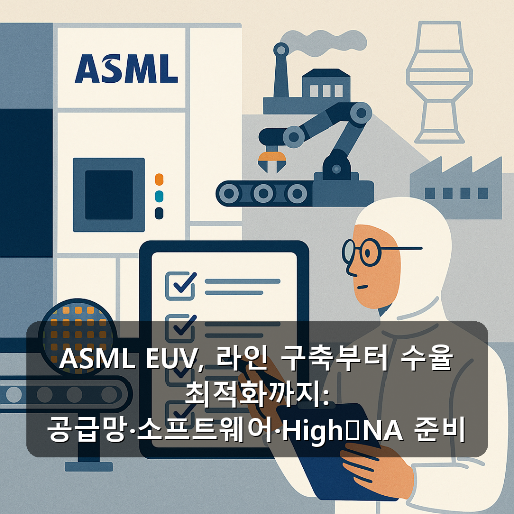 ASML EUV, 라인 구축부터 수율 최적화까지: 공급망·소프트웨어·High‑NA 준비 체크리스트