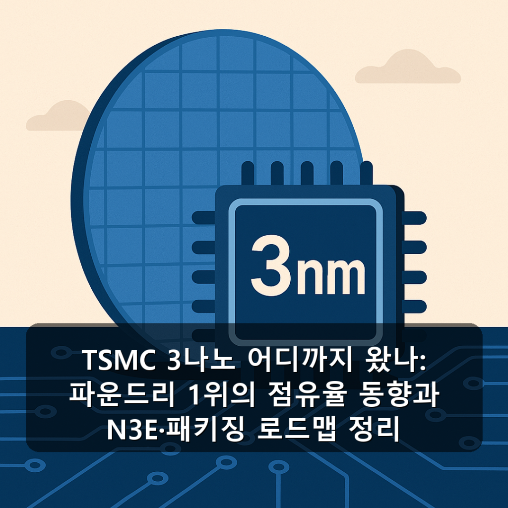 TSMC 3나노 어디까지 왔나: 파운드리 1위의 점유율 동향과 N3E·패키징 로드맵 정리