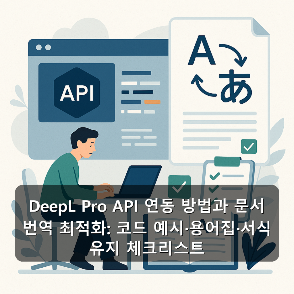 DeepL Pro API 연동 방법과 문서 번역 최적화: 코드 예시·용어집·서식 유지 체크리스트