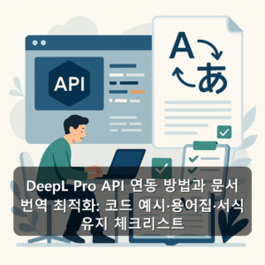 DeepL Pro API 연동 방법과 문서 번역 최적화: 코드 예시·용어집·서식 유지 체크리스트