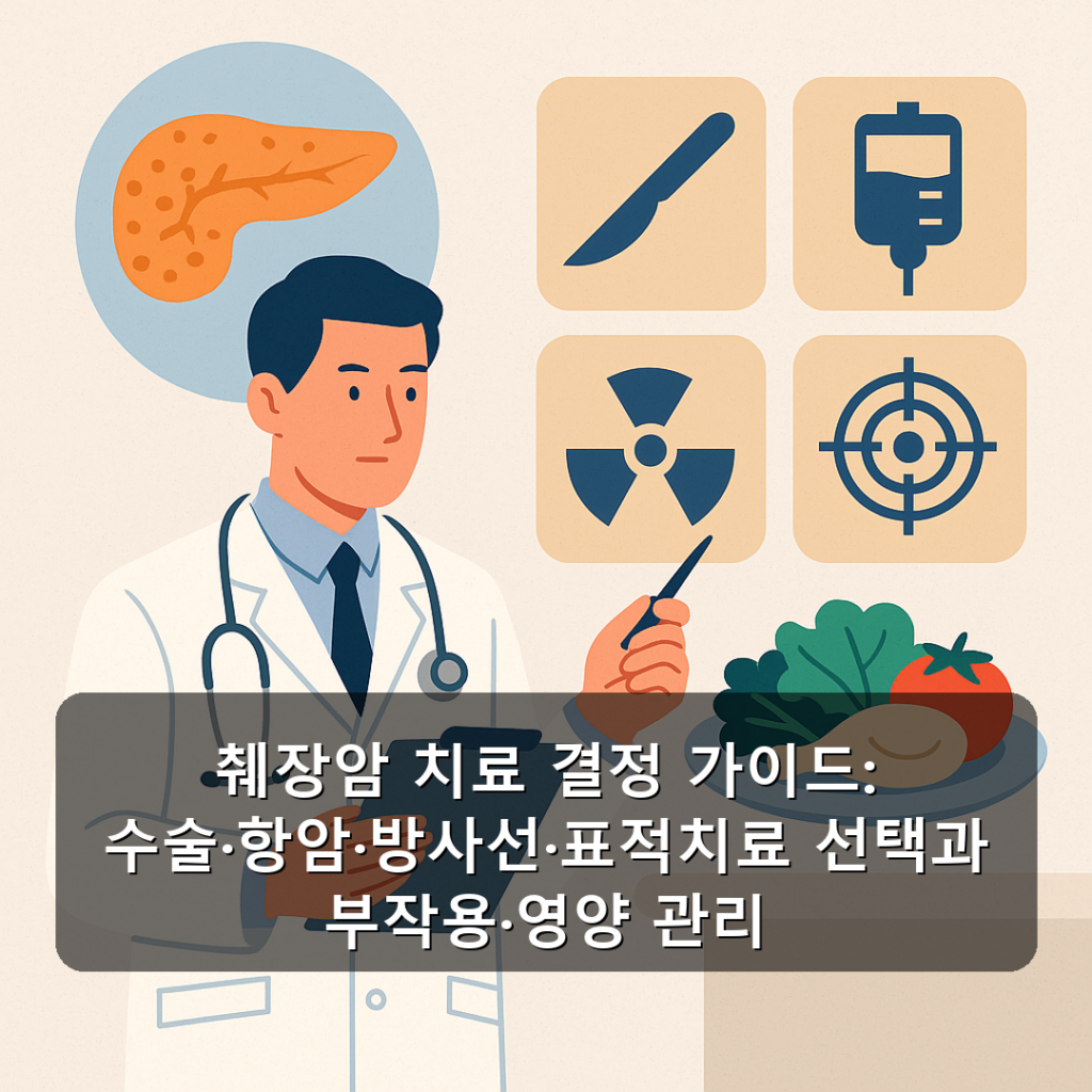 췌장암 치료 결정 가이드: 수술·항암·방사선·표적치료 선택과 부작용·영양 관리