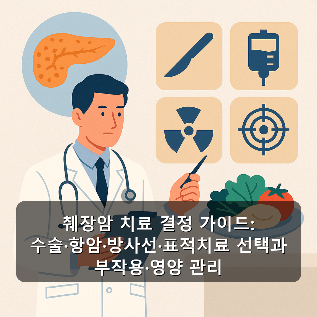 췌장암 치료 결정 가이드: 수술·항암·방사선·표적치료 선택과 부작용·영양 관리