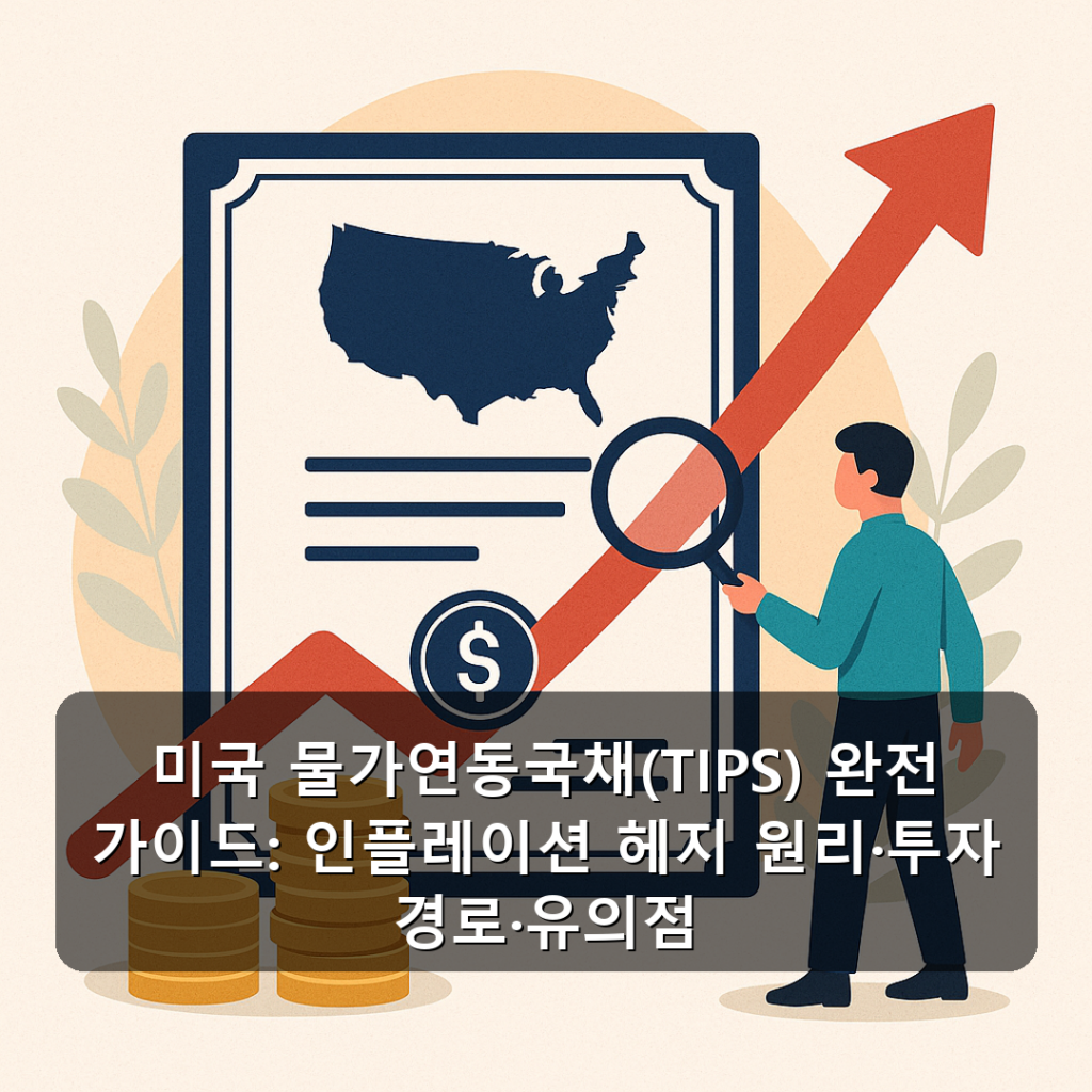 미국 물가연동국채(TIPS) 완전 가이드: 인플레이션 헤지 원리·투자 경로·유의점