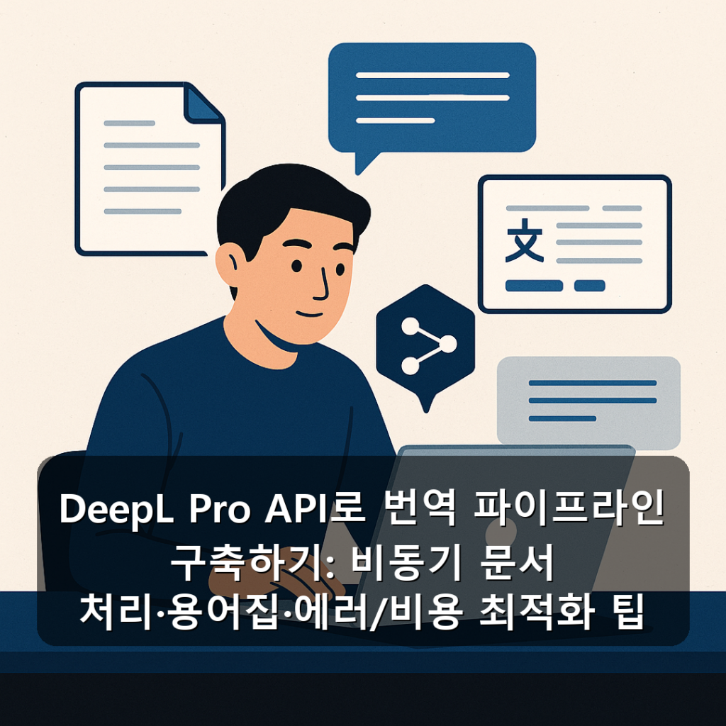 DeepL Pro API로 번역 파이프라인 구축하기: 비동기 문서 처리·용어집·에러/비용 최적화 팁