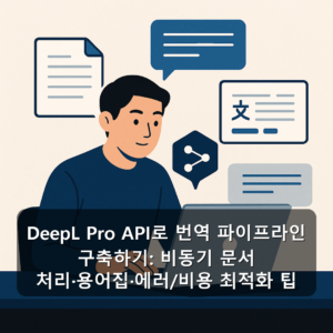 DeepL Pro API로 번역 파이프라인 구축하기: 비동기 문서 처리·용어집·에러/비용 최적화 팁