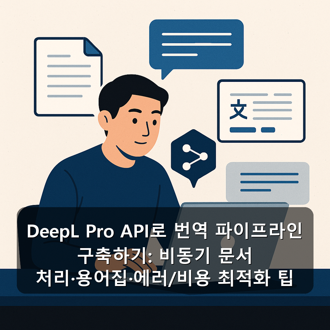 DeepL Pro API로 번역 파이프라인 구축하기: 비동기 문서 처리·용어집·에러/비용 최적화 팁