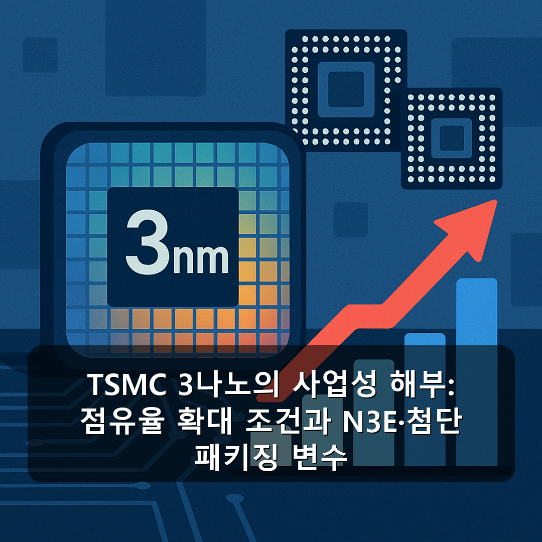 TSMC 3나노의 사업성 해부: 점유율 확대 조건과 N3E·첨단 패키징 변수