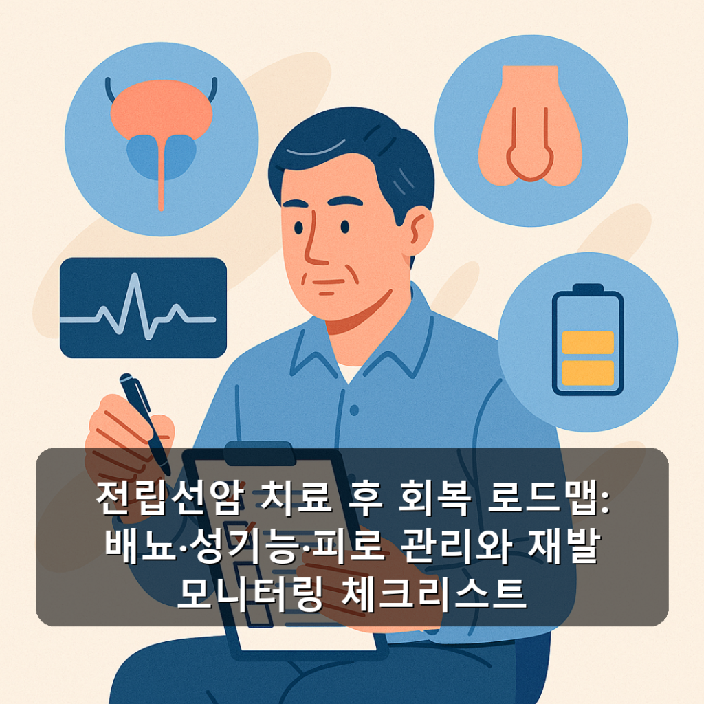 전립선암 치료 후 회복 로드맵: 배뇨·성기능·피로 관리와 재발 모니터링 체크리스트