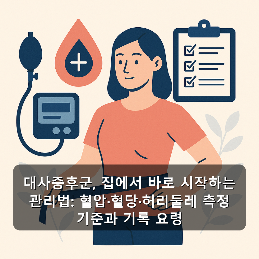 대사증후군, 집에서 바로 시작하는 관리법: 혈압·혈당·허리둘레 측정 기준과 기록 요령