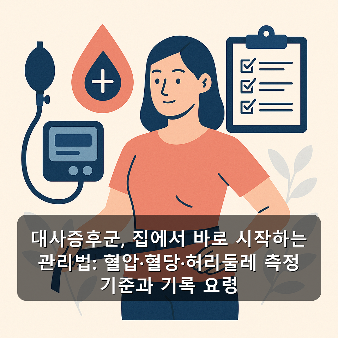 대사증후군, 집에서 바로 시작하는 관리법: 혈압·혈당·허리둘레 측정 기준과 기록 요령