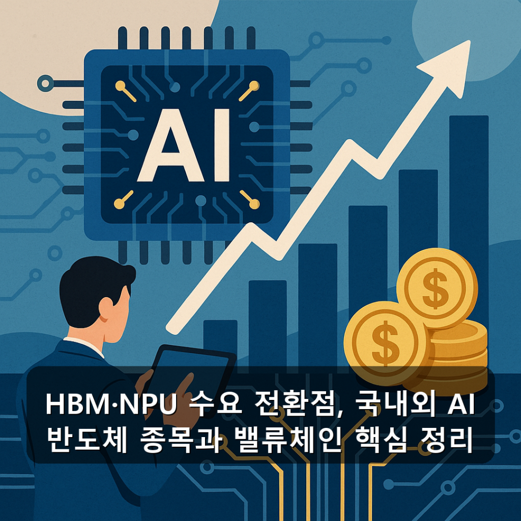 HBM·NPU 수요 전환점, 국내외 AI 반도체 종목과 밸류체인 핵심 정리