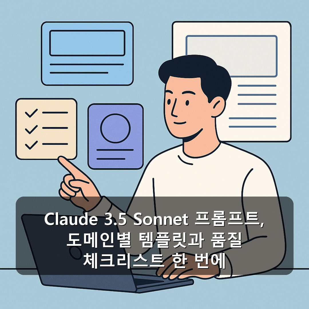 Claude 3.5 Sonnet 프롬프트, 도메인별 템플릿과 품질 체크리스트 한 번에