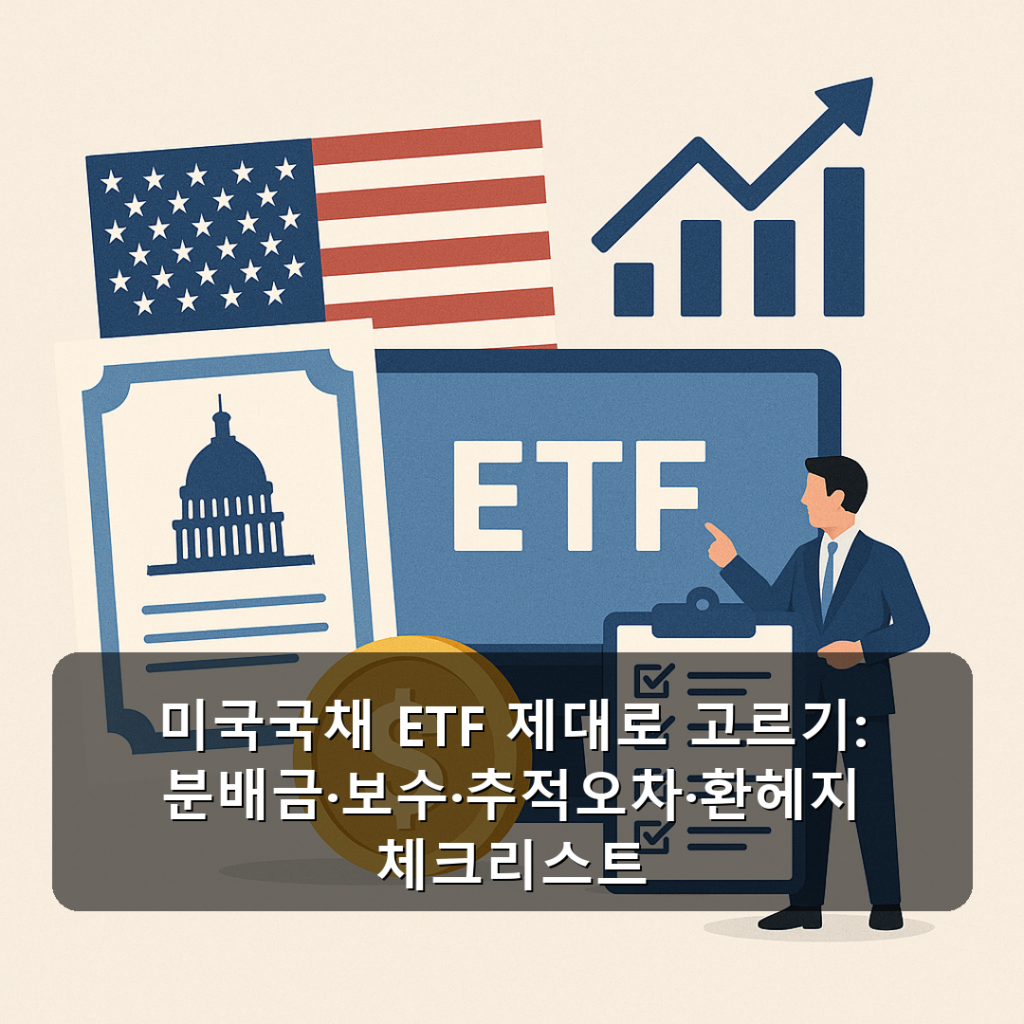미국국채 ETF 제대로 고르기: 분배금·보수·추적오차·환헤지 체크리스트