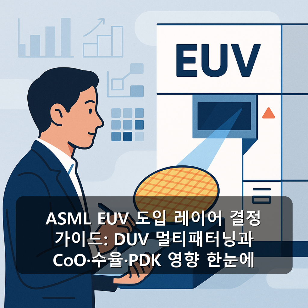 ASML EUV 도입 레이어 결정 가이드: DUV 멀티패터닝과 CoO·수율·PDK 영향 한눈에