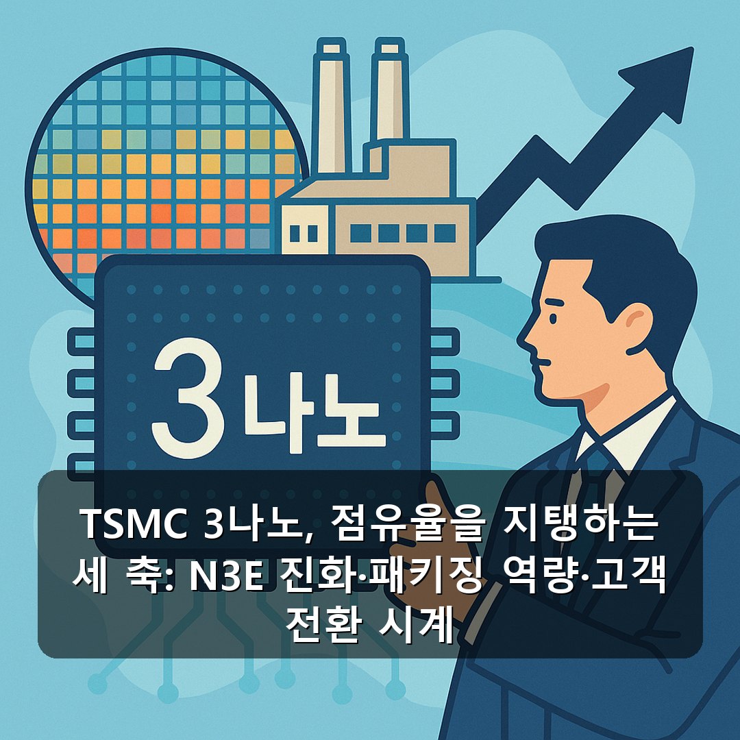 TSMC 3나노, 점유율을 지탱하는 세 축: N3E 진화·패키징 역량·고객 전환 시계