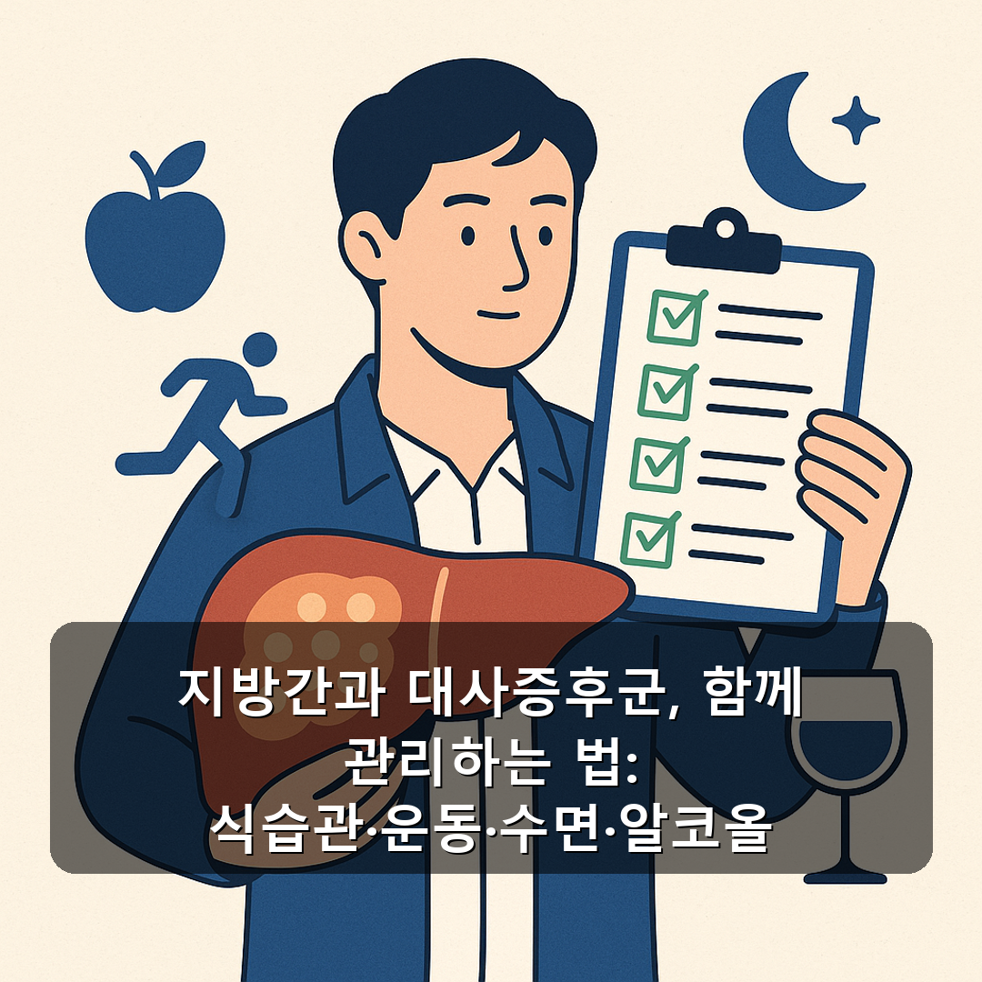 지방간과 대사증후군, 함께 관리하는 법: 식습관·운동·수면·알코올 체크리스트