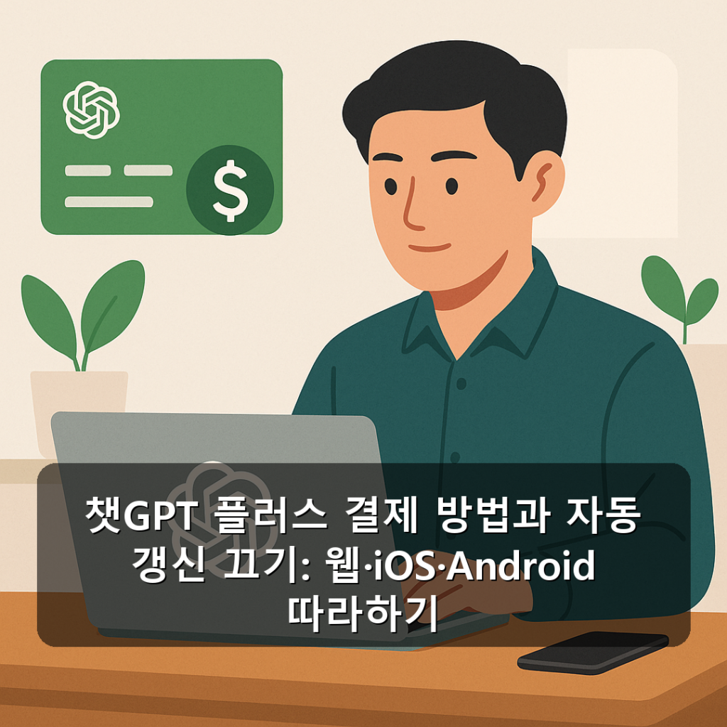 챗GPT 플러스 결제 방법과 자동 갱신 끄기: 웹·iOS·Android 따라하기