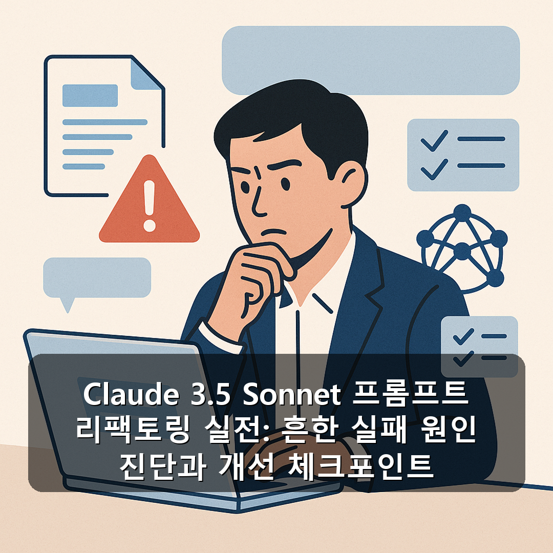 Claude 3.5 Sonnet 프롬프트 리팩토링 실전: 흔한 실패 원인 진단과 개선 체크포인트
