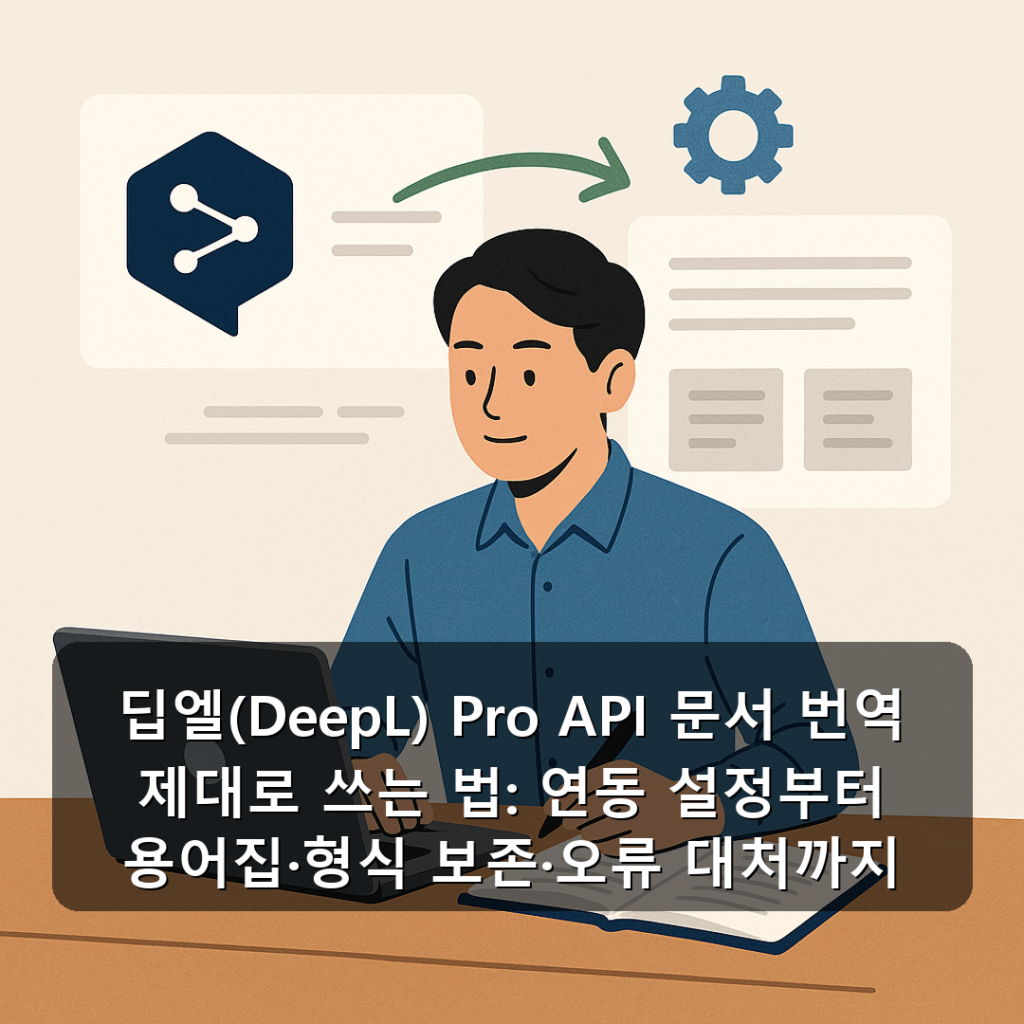 딥엘(DeepL) Pro API 문서 번역 제대로 쓰는 법: 연동 설정부터 용어집·형식 보존·오류 대처까지