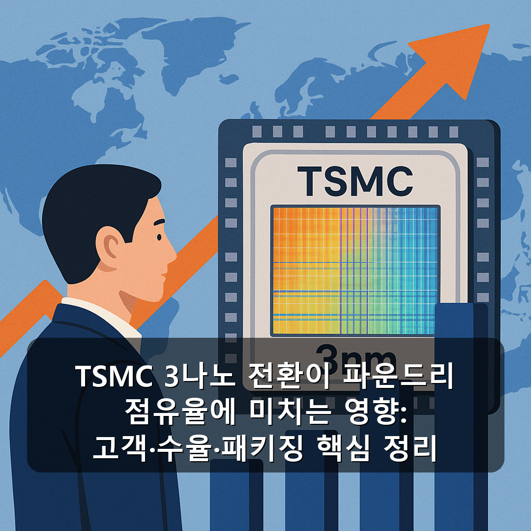 TSMC 3나노 전환이 파운드리 점유율에 미치는 영향: 고객·수율·패키징 핵심 정리