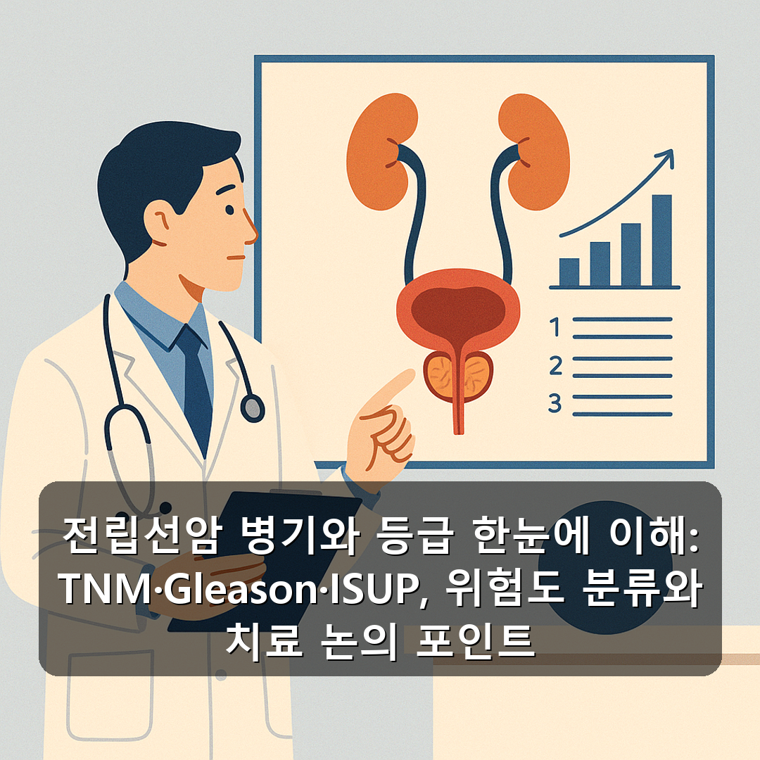 전립선암 병기와 등급 한눈에 이해: TNM·Gleason·ISUP, 위험도 분류와 치료 논의 포인트