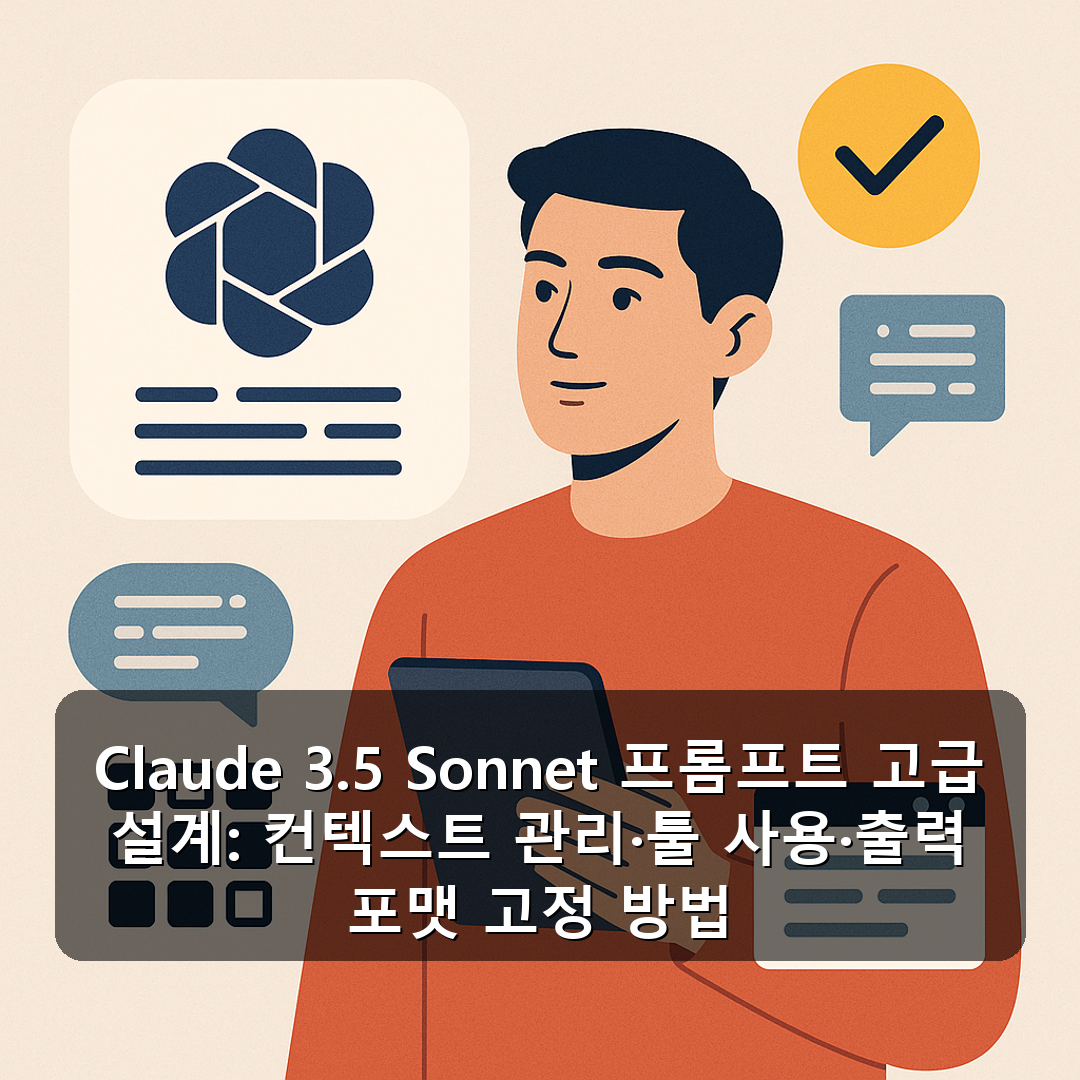 Claude 3.5 Sonnet 프롬프트 고급 설계: 컨텍스트 관리·툴 사용·출력 포맷 고정 방법