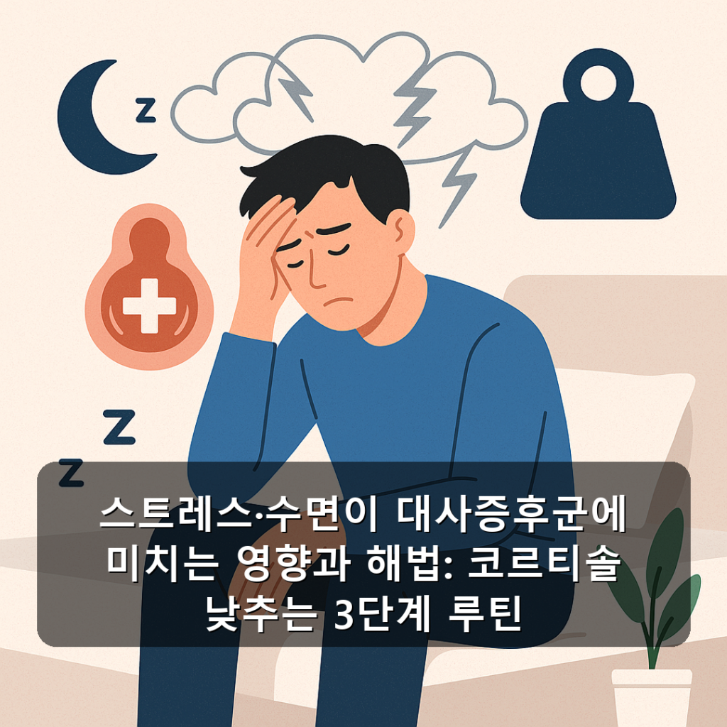 스트레스·수면이 대사증후군에 미치는 영향과 해법: 코르티솔 낮추는 3단계 루틴