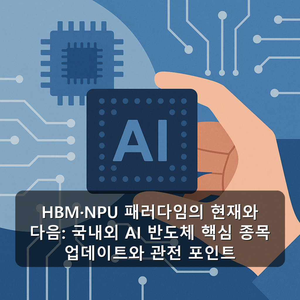 HBM·NPU 패러다임의 현재와 다음: 국내외 AI 반도체 핵심 종목 업데이트와 관전 포인트