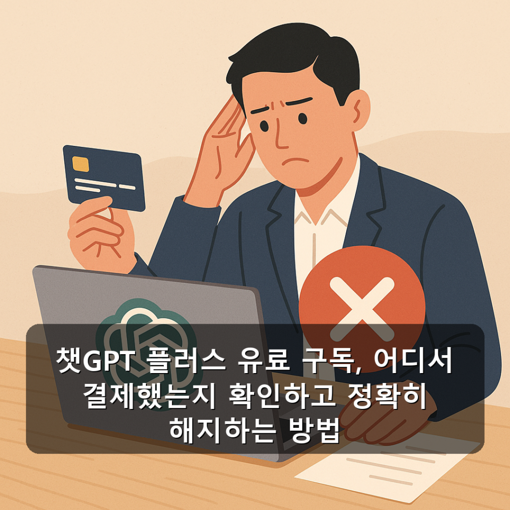 챗GPT 플러스 유료 구독, 어디서 결제했는지 확인하고 정확히 해지하는 방법
