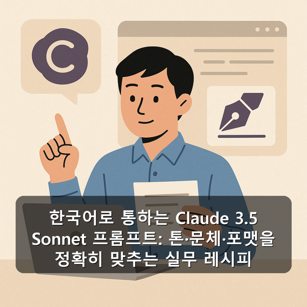 한국어로 통하는 Claude 3.5 Sonnet 프롬프트: 톤·문체·포맷을 정확히 맞추는 실무 레시피