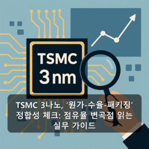 TSMC 3나노, ‘원가-수율-패키징’ 정합성 체크: 점유율 변곡점 읽는 실무 가이드