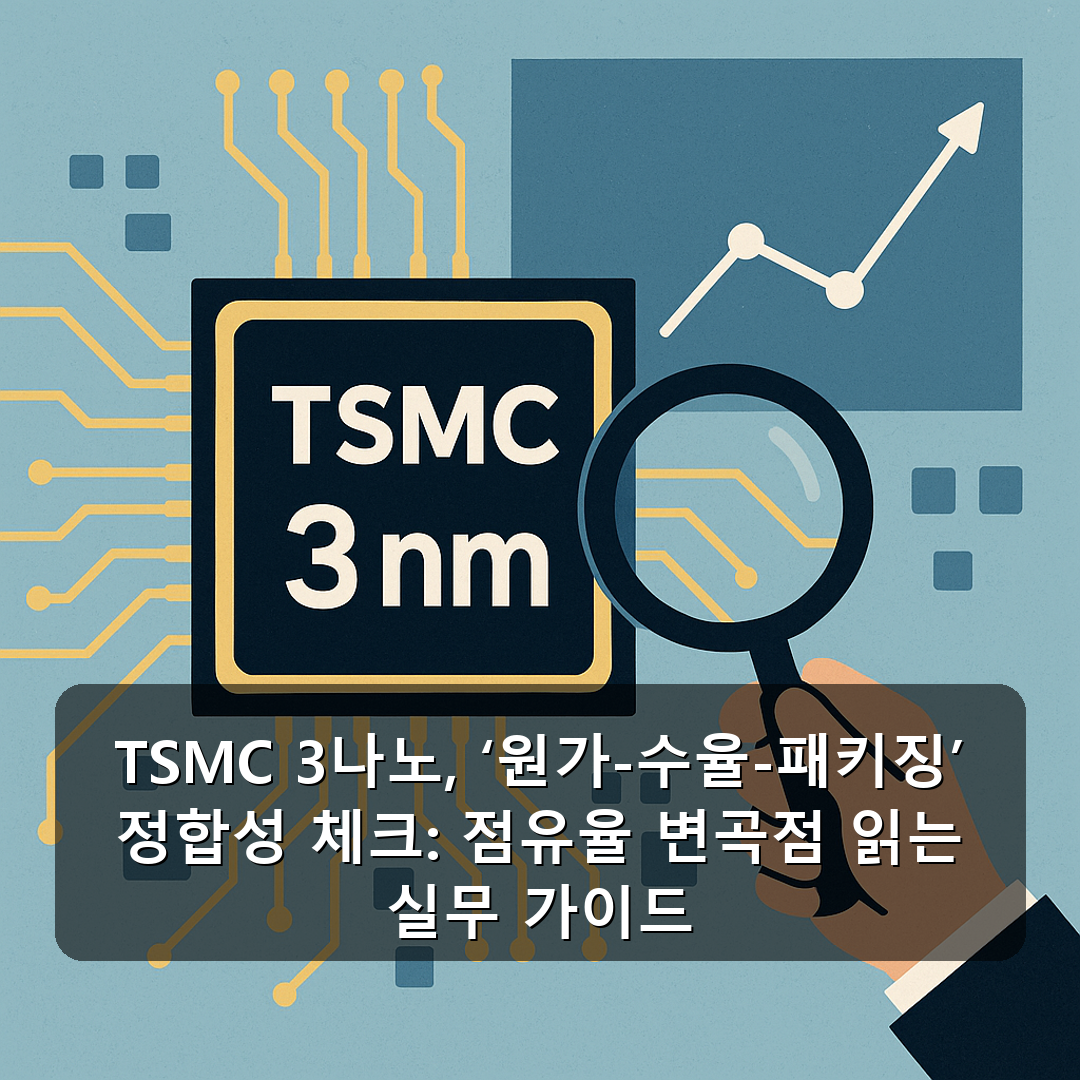 TSMC 3나노, ‘원가-수율-패키징’ 정합성 체크: 점유율 변곡점 읽는 실무 가이드