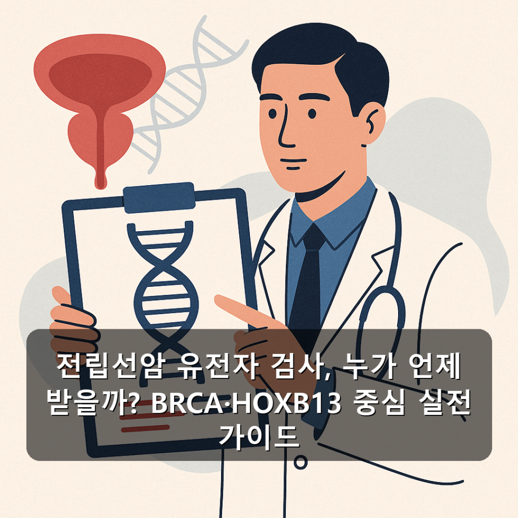 전립선암 유전자 검사, 누가 언제 받을까? BRCA·HOXB13 중심 실전 가이드