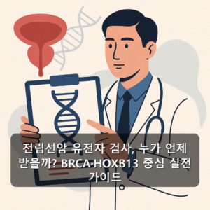 전립선암 유전자 검사, 누가 언제 받을까? BRCA·HOXB13 중심 실전 가이드